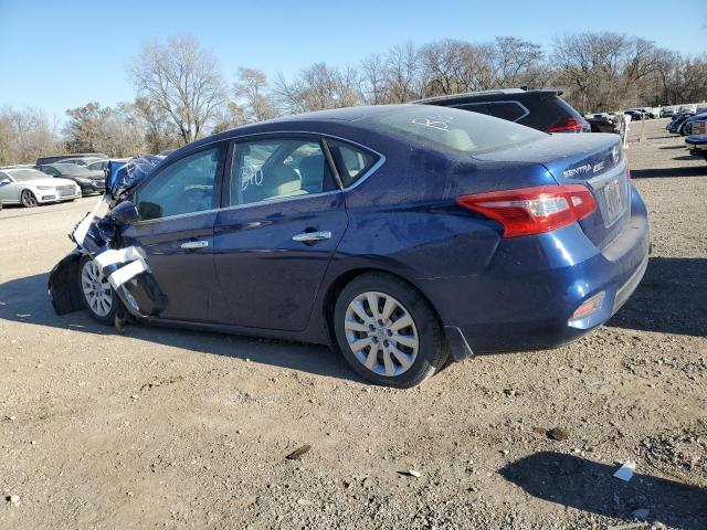 3N1AB7AP0HY240558 - 2017 NISSAN SENTRA S BLUE photo 2