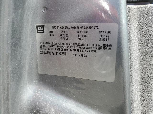 2G4WE587271127255 - 2007 BUICK LACROSSE CXS GRAY photo 12