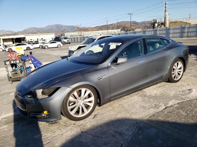 5YJSA1H18EFP39439 - 2014 TESLA MODEL S GRAY photo 1