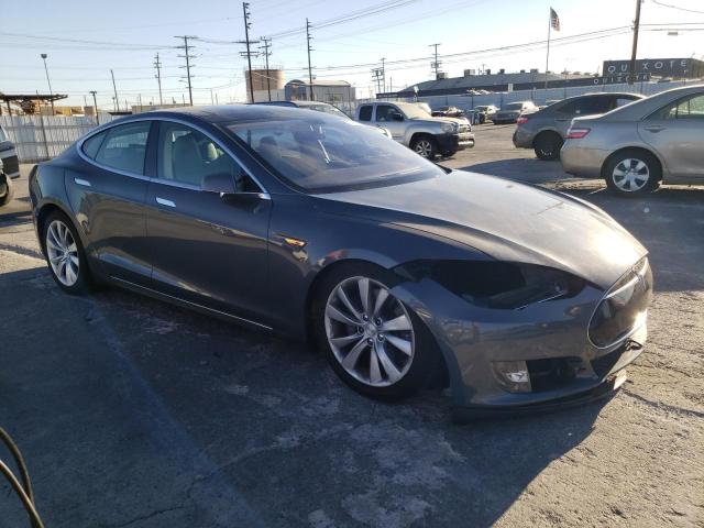 5YJSA1H18EFP39439 - 2014 TESLA MODEL S GRAY photo 4