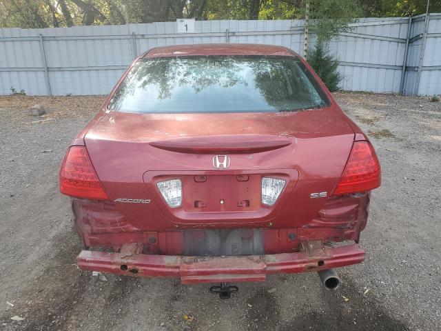 1HGCM56777A809150 - 2007 HONDA ACCORD EX RED photo 6