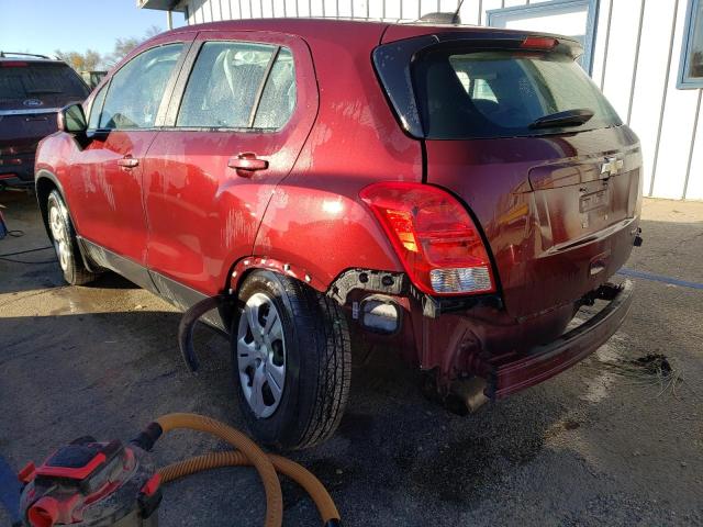 3GNCJKSB7GL258220 - 2016 CHEVROLET TRAX LS MAROON photo 2