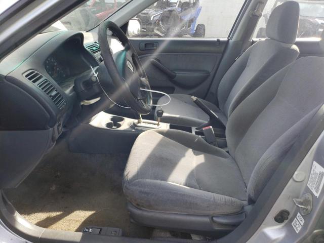 2HGES16561H560693 - 2001 HONDA CIVIC LX GRAY photo 7