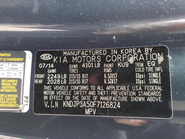 KNDJP3A50F7126824 - 2015 KIA SOUL + BLUE photo 12