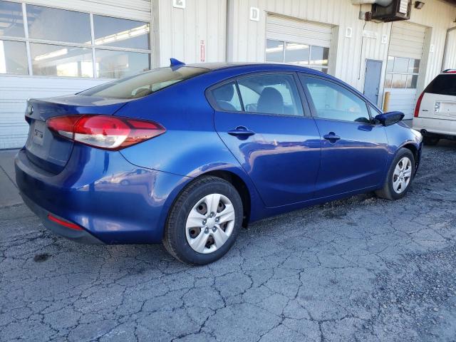 3KPFK4A7XHE027684 - 2017 KIA FORTE LX BLUE photo 3