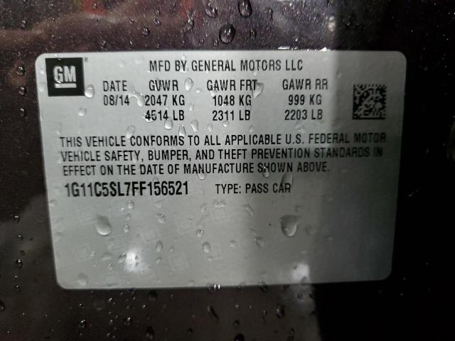 1G11C5SL7FF156521 - 2015 CHEVROLET MALIBU 1LT 紫色 照片 13