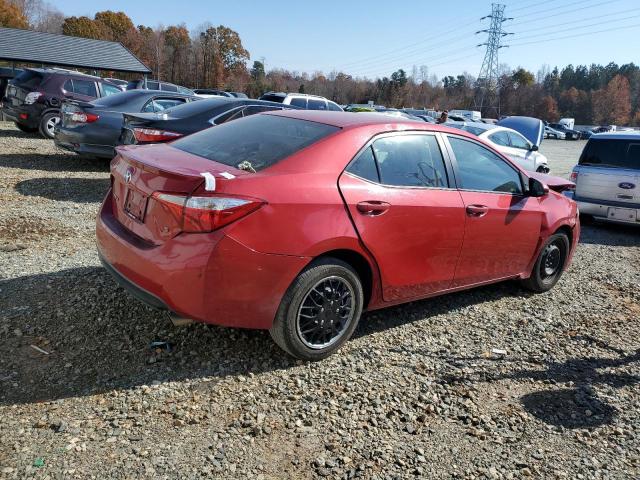 2T1BURHE0EC094640 - 2014 TOYOTA COROLLA L RED photo 3