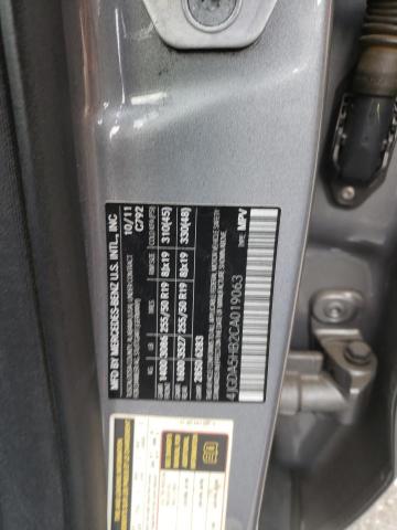 4JGDA5HB2CA019063 - 2012 MERCEDES-BENZ ML 350 4MATIC SILVER photo 12