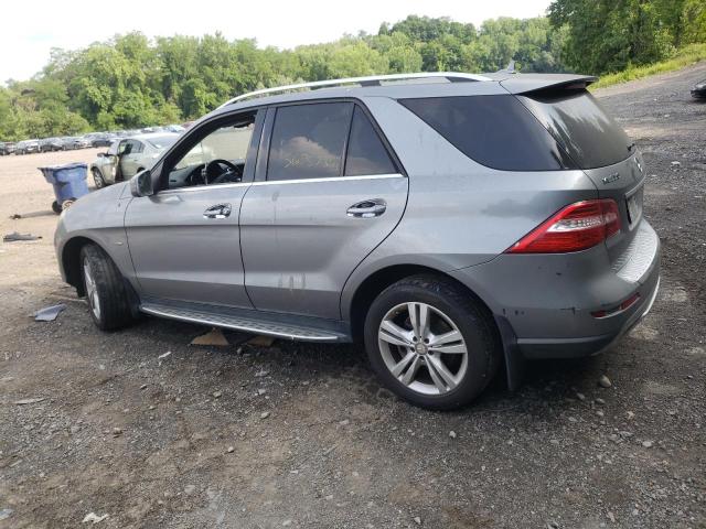 4JGDA5HB2CA019063 - 2012 MERCEDES-BENZ ML 350 4MATIC SILVER photo 2