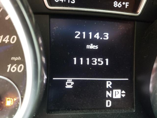 4JGDA5HB2CA019063 - 2012 MERCEDES-BENZ ML 350 4MATIC SILVER photo 9