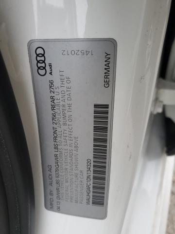 WAUHGAFC1DN134320 - 2013 AUDI A6 PRESTIGE WHITE photo 12