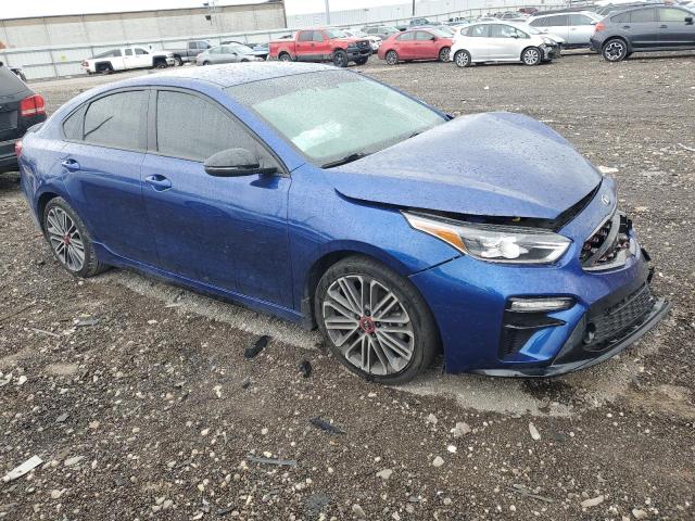 3KPF44AC1ME379506 - 2021 KIA FORTE GT BLUE photo 4