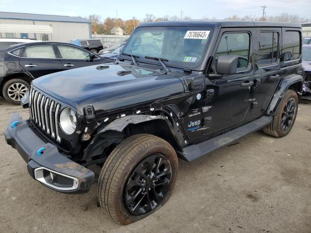 1C4JJXP67NW270772 - 2022 JEEP WRANGLER U SAHARA 4XE BLACK photo 1