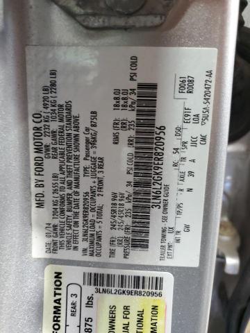 3LN6L2GK9ER820956 - 2014 LINCOLN MKZ SILVER photo 12