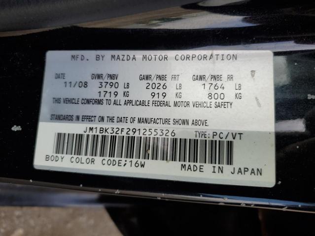 JM1BK32F291255326 - 2009 MAZDA 3 I BLACK photo 13