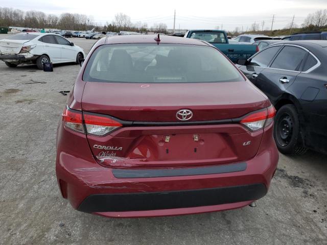 JTDEPMAE6NJ222451 - 2022 TOYOTA COROLLA LE RED photo 6