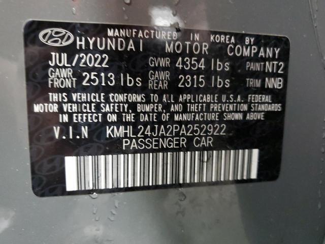 KMHL24JA2PA252922 - 2023 HYUNDAI SONATA SE GRAY photo 13