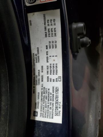 5GTDN13E478117021 - 2007 HUMMER H3 Կապույտ լուսանկար 13