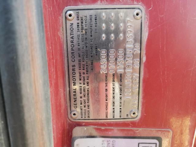 1GBJ7D1B7EV135997 - 1984 CHEVROLET C6500 C7D042 RED photo 10