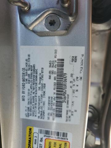 3FA6P0G70JR106979 - 2018 FORD FUSION S GRAY photo 12