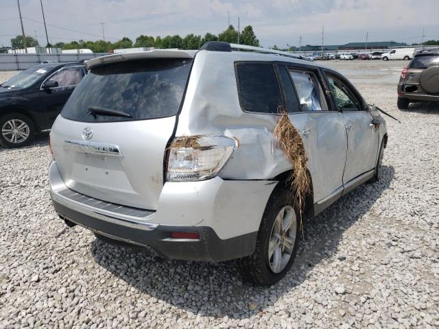 5TDYK3EH4CS087545 - 2012 TOYOTA HIGHLANDER LIMITED SILVER photo 4