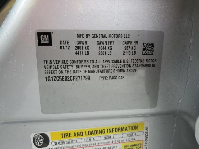 1G1ZC5E02CF271799 - 2012 CHEVROLET MALIBU 1LT SILVER photo 13
