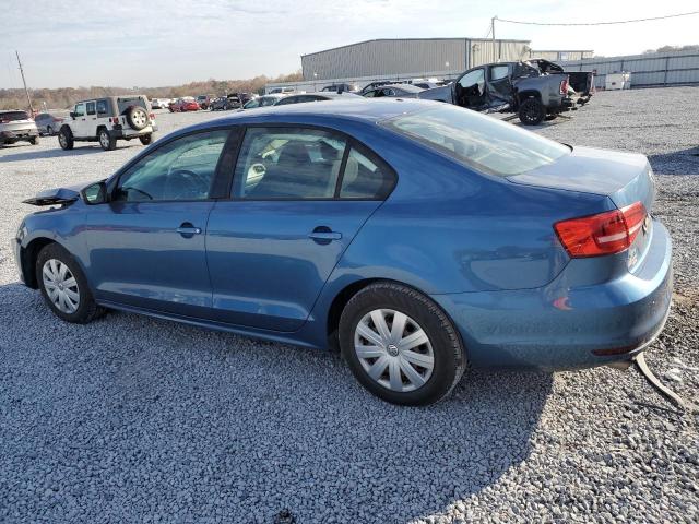 3VW2K7AJ7FM303766 - 2015 VOLKSWAGEN JETTA BASE BLUE photo 2