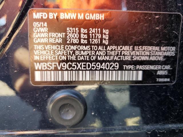 WBSFV9C5XED594029 - 2014 BMW M5 BLUE photo 13