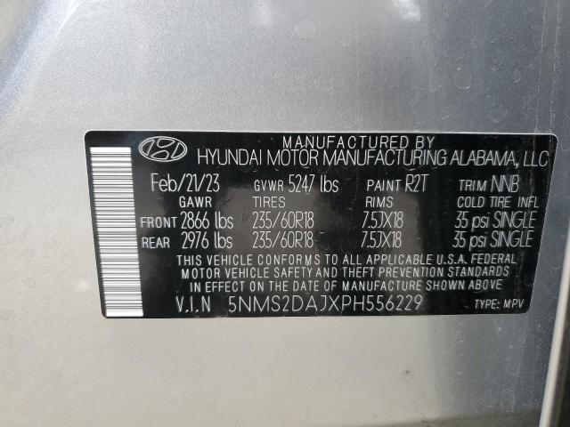 5NMS2DAJXPH556229 - 2023 HYUNDAI SANTA FE SEL GRAY photo 13