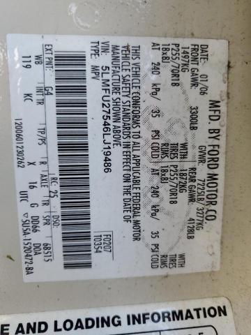 5LMFU27546LJ19486 - 2006 LINCOLN NAVIGATOR თეთრი ფოტო 13