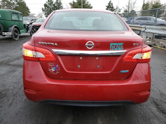 3N1AB7AP9EL633354 - 2014 NISSAN SENTRA S RED photo 6