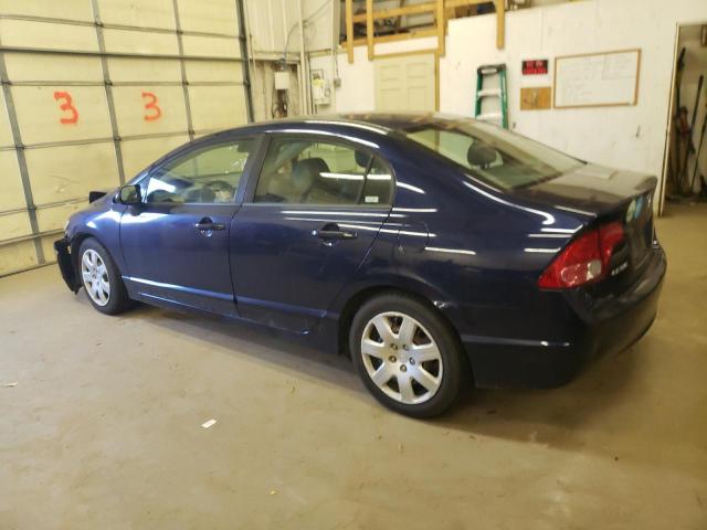 1HGFA16518L005753 - 2008 HONDA CIVIC LX BLUE photo 2