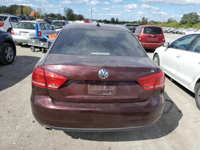 1VWBP7A39CC012766 - 2012 VOLKSWAGEN PASSAT SE BURGUNDY photo 6