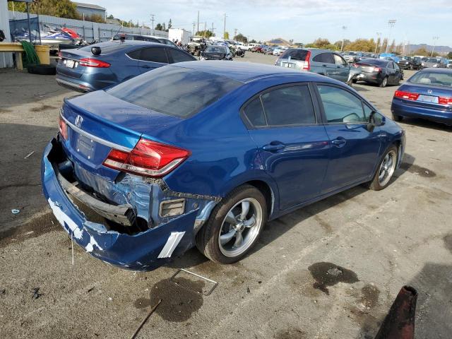 19XFB2F56EE260615 - 2014 HONDA CIVIC LX BLUE photo 3