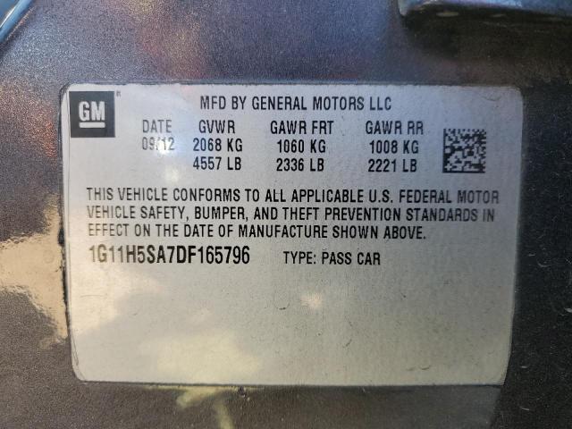 1G11H5SA7DF165796 - 2013 CHEVROLET MALIBU LTZ 石墨色 照片 12