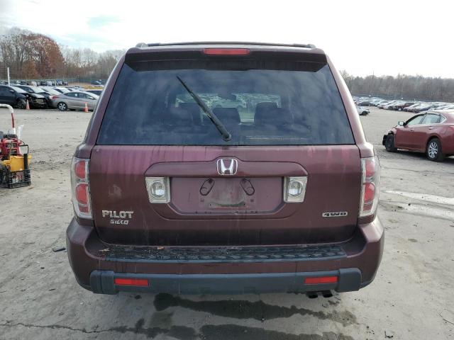 2HKYF18617H512170 - 2007 HONDA PILOT EXL BURGUNDY photo 6