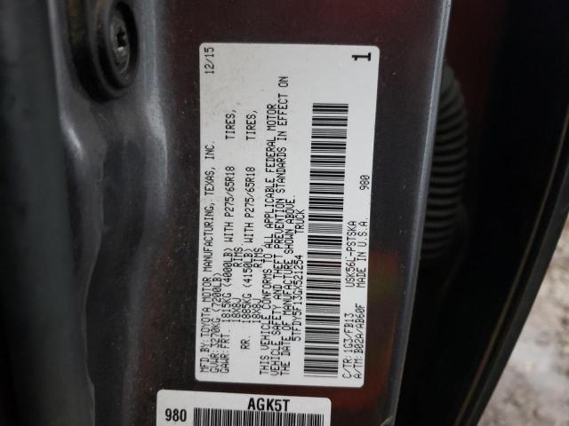 5TFDY5F13GX521254 - 2016 TOYOTA TUNDRA CREWMAX SR5 CHARCOAL photo 12