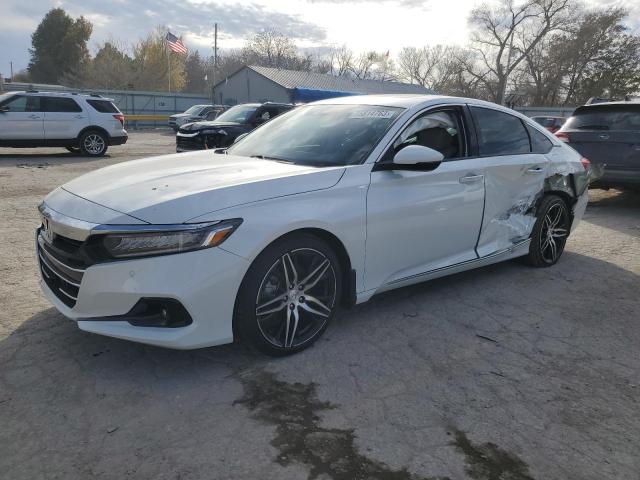 1HGCV2F91NA006490 - 2022 HONDA ACCORD TOURING WHITE photo 1