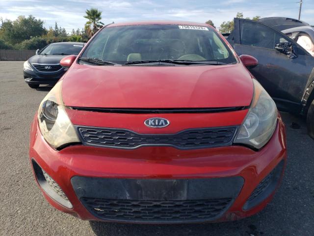 KNADM5A36C6038620 - 2012 KIA RIO LX RED photo 5