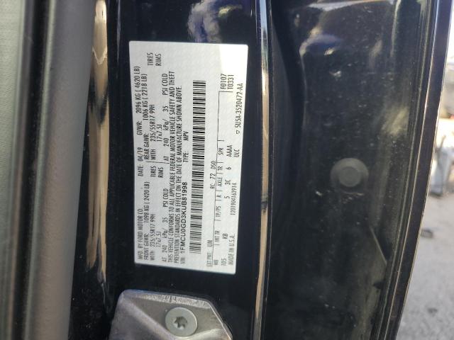 1FMCU0GD3KUB81998 - 2019 FORD ESCAPE SE BLACK photo 13