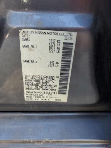 1N4AL3AP4GC131293 - 2016 NISSAN ALTIMA 2.5 GRAY photo 12