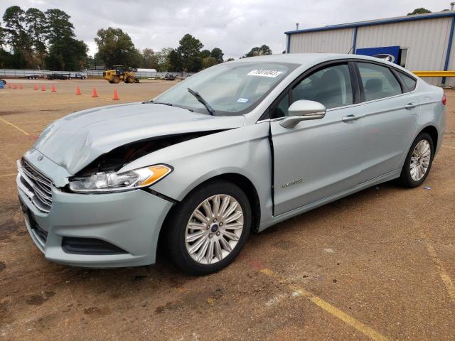 3FA6P0LU2ER377284 - 2014 FORD FUSION SE HYBRID TEAL photo 1