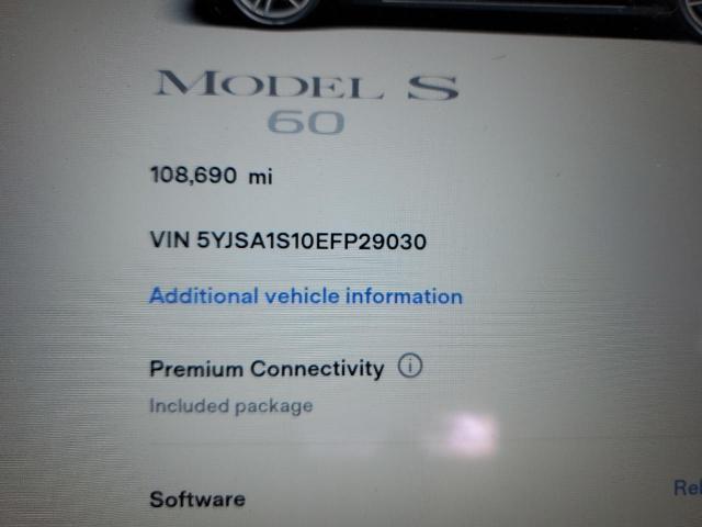 5YJSA1S10EFP29030 - 2014 TESLA MODEL S Qara foto 9