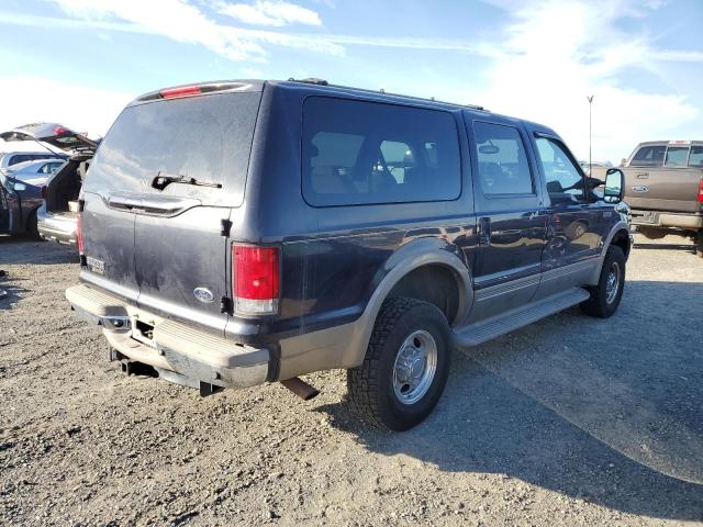 1FMNU43S51EA49063 - 2001 FORD EXCURSION LIMITED BLUE photo 3