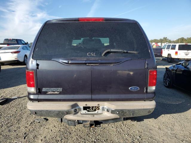 1FMNU43S51EA49063 - 2001 FORD EXCURSION LIMITED BLUE photo 6