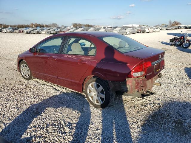 2HGFA1F56AH542864 - 2010 HONDA CIVIC LX MAROON photo 2