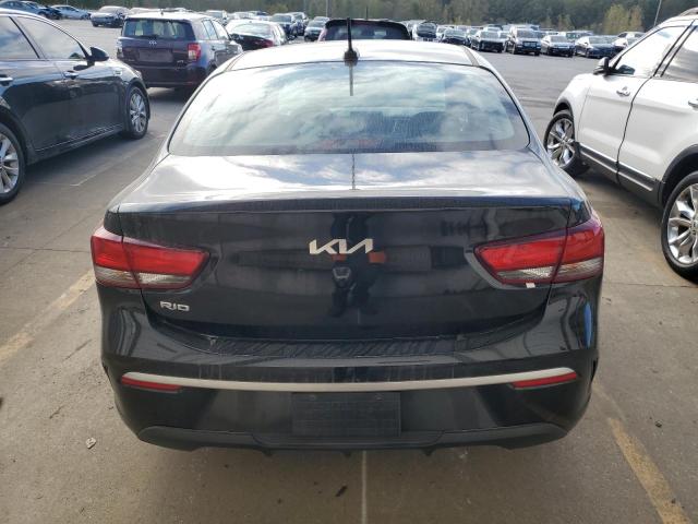 3KPA24AD9NE491366 - 2022 KIA RIO LX BLACK photo 6