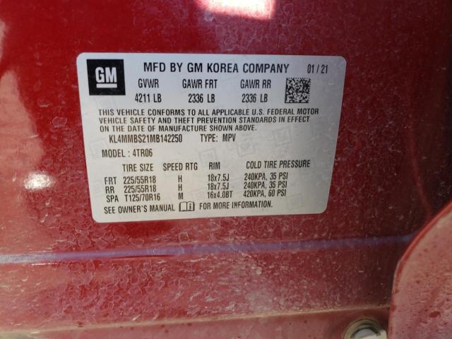 KL4MMBS21MB142250 - 2021 BUICK ENCORE GX PREFERRED RED photo 14