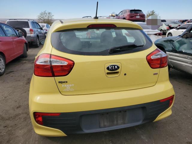 KNADM5A35G6597274 - 2016 KIA RIO LX YELLOW photo 6