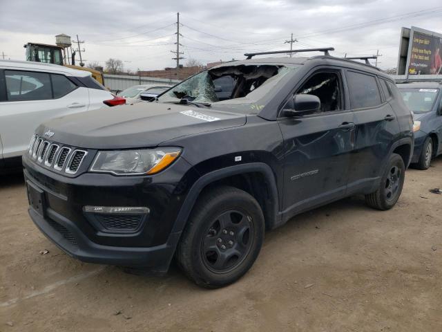 3C4NJDAB6JT131058 - 2018 JEEP COMPASS SPORT BLACK photo 1